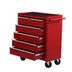 HOMCOM Tool Trolley with 5 Drawers Steel Tool Chest on Wheels with Handle Red